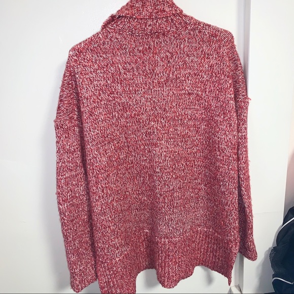 NWOT J.Crew Red Cowl Neck Turtleneck Tunic Knit Sweater - Picture 2 of 2